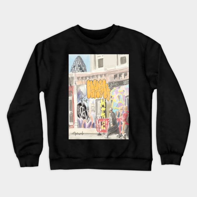 London street Crewneck Sweatshirt by sukhpalgrewal